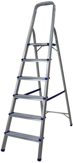 Egardenkart Aluminum Ladder with Anti-Slip Steps and Safety Handrail