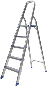 Egardenkart Aluminum Ladder with Anti-Slip Steps and Safety Handrail