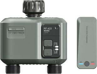 Egardenkart Water Timer Wifi - Multifunctional Sprinkler Timer for Automatic Irrigation System | Hose Timer with Sprinkler Controller | Waterproof Irrigation Timer, Wifi Dual Outlet