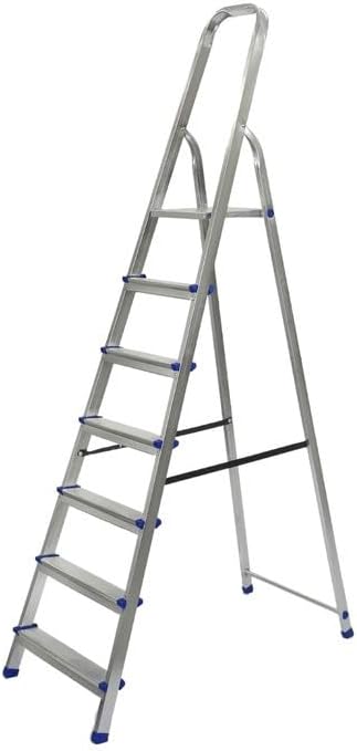 Egardenkart Aluminum Ladder with Anti-Slip Steps and Safety Handrail