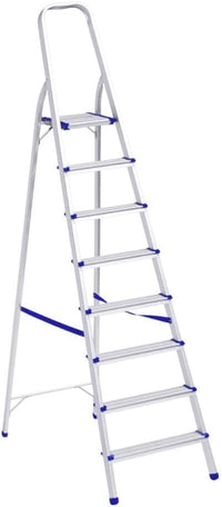 Egardenkart Aluminum Ladder with Anti-Slip Steps and Safety Handrail