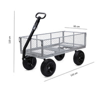 Egardenkart Heavy Duty Garden Cart, 500kg Capacity, Rugged Steel Frame & Removable Sides