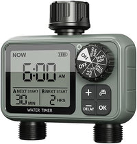Egardenkart Water Timer for Garden Hose - Multifunctional Sprinkler Timer for Automatic Irrigation System | Hose Timer | Waterproof Irrigation Timer, Dual Outlet