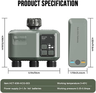 Egardenkart Water Timer WiFi - Multifunctional Sprinkler Timer for Automatic Irrigation System | Sprinkler Controller | Waterproof Irrigation, WiFi 3 Outlet
