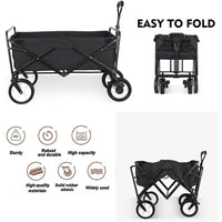 Egardenkart Foldable Utility Wagon Cart Trolley Utility Grocery Wagon for Camping Shopping