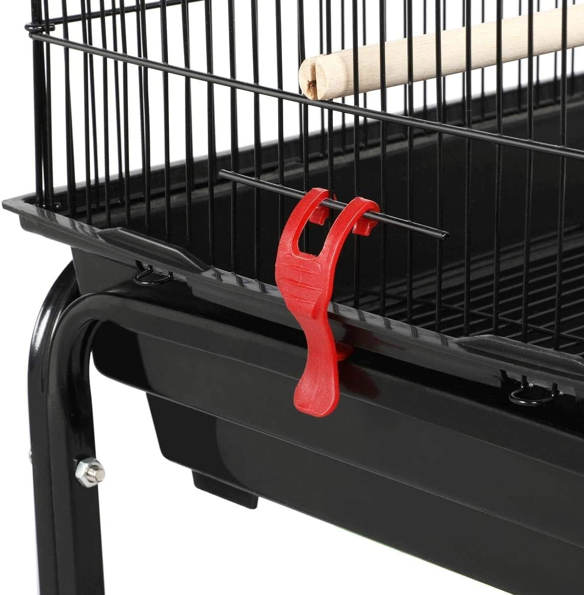 Roof Top Large Bird cage with Rolling Stand for Cockatiel Sun Conure Parakeet