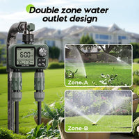 Egardenkart Water Timer for Garden Hose - Multifunctional Sprinkler Timer for Automatic Irrigation System | Hose Timer | Waterproof Irrigation Timer, Dual Outlet