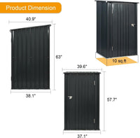 Egardenkart Compact Zinc Steel Storage Shed With Secure Locking System With Installation