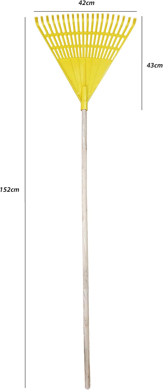 Garden leaf Rake PVC/Wooden Handle 20 teeth Garden Factory