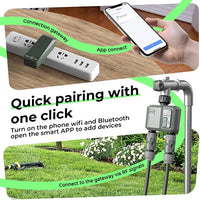 Egardenkart Water Timer Wifi - Multifunctional Sprinkler Timer for Automatic Irrigation System | Hose Timer with Sprinkler Controller | Waterproof Irrigation Timer, Wifi Dual Outlet