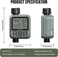 Egardenkart Water Timer for Garden - Multifunctional Irrigation Timer for Automatic Irrigation System | Large Screen Water Timer with Sprinkler Controller Intelligent Automatic Watering for Plants