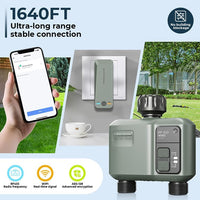 Egardenkart Water Timer Wifi - Multifunctional Sprinkler Timer for Automatic Irrigation System | Hose Timer with Sprinkler Controller | Waterproof Irrigation Timer, Wifi Dual Outlet