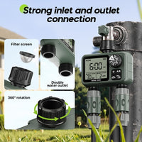 Egardenkart Water Timer for Garden Hose - Multifunctional Sprinkler Timer for Automatic Irrigation System | Hose Timer | Waterproof Irrigation Timer, Dual Outlet