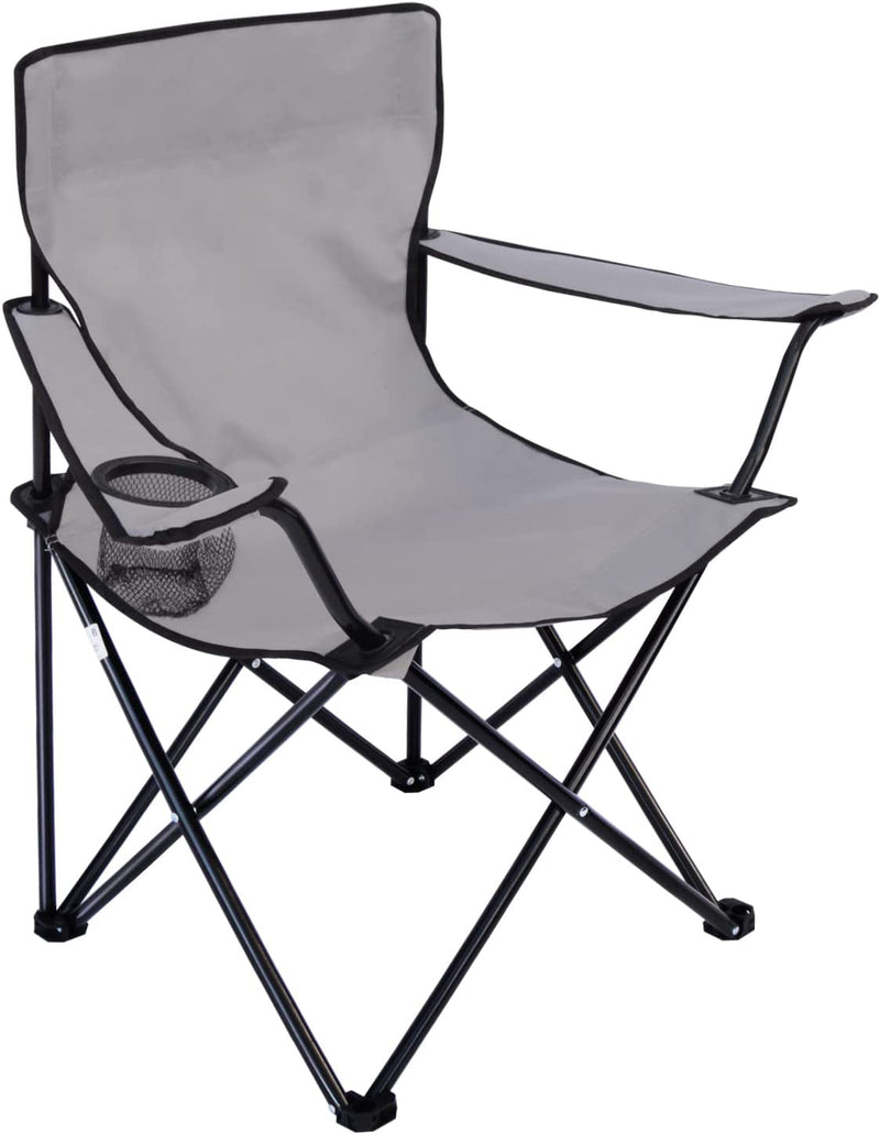 Egardenkart Camping Chair, Folding Camping Chairs for Adults with Armrests and Cup Holder and Carrying Bag, Lightweight Portable for Beach, Perfect for Caravan trips, BBQs, Garden, Picnic