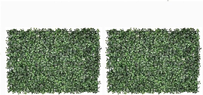 Egardenkart Artificial Boxwood Hedge Panels for Indoor Privacy, Greenery Wall Mat 40 x 60cm Style01