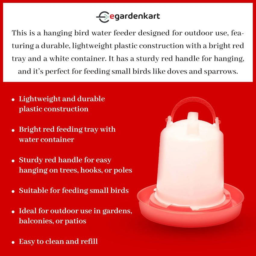 Egardenkart, Bird Water Feeder Outdoor -  Bird Water Dispenser for all Birds and Animals | Birds Water Feeder Outdoor