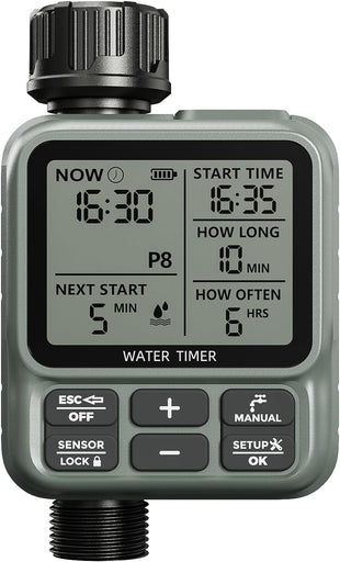 Egardenkart Water Timer for Garden - Multifunctional Irrigation Timer for Automatic Irrigation System | Large Screen Water Timer with Sprinkler Controller Intelligent Automatic Watering for Plants