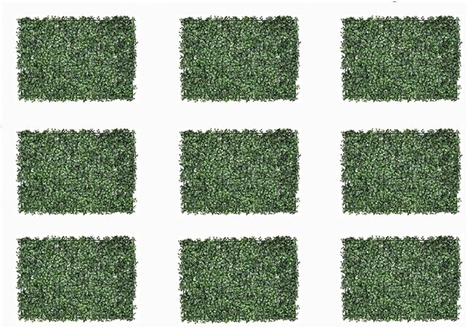 Egardenkart Artificial Boxwood Hedge Panels for Indoor Privacy, Greenery Wall Mat 40 x 60cm Style01