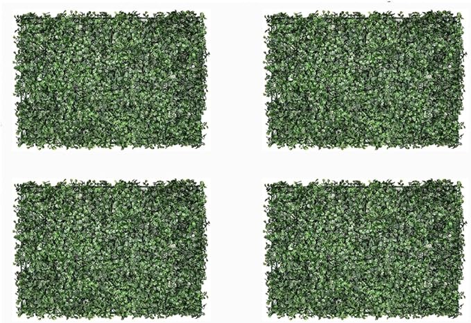 Egardenkart Artificial Boxwood Hedge Panels for Indoor Privacy, Greenery Wall Mat 40 x 60cm Style01