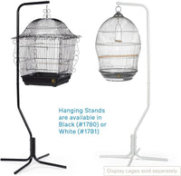 Egardenkart Heavy-Duty Tubular Steel Hanging Bird Cage Stand - Sturdy 4-Leg Support Base, Easy Assembly, 61x61x158cm