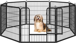 Egardenkart Heavy Duty Extra Wide Dog Playpen,8 Panels Outdoor Pet Fence for Medium/Small Animals Foldable Puppy