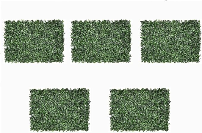 Egardenkart Artificial Boxwood Hedge Panels for Indoor Privacy, Greenery Wall Mat 40 x 60cm Style01