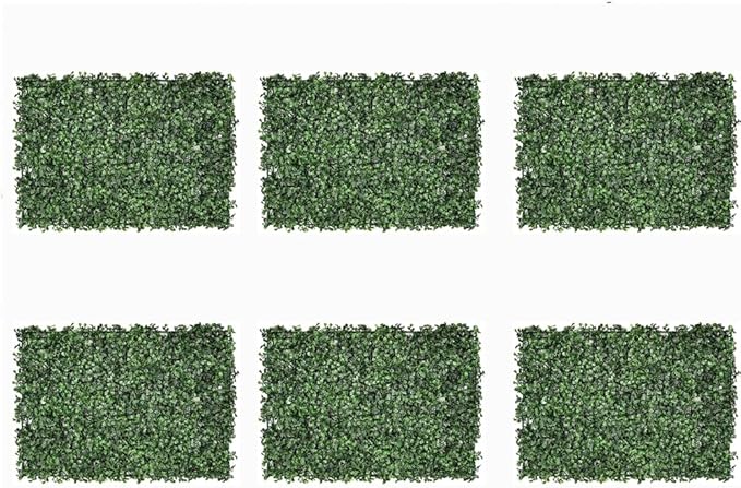 Egardenkart Artificial Boxwood Hedge Panels for Indoor Privacy, Greenery Wall Mat 40 x 60cm Style01