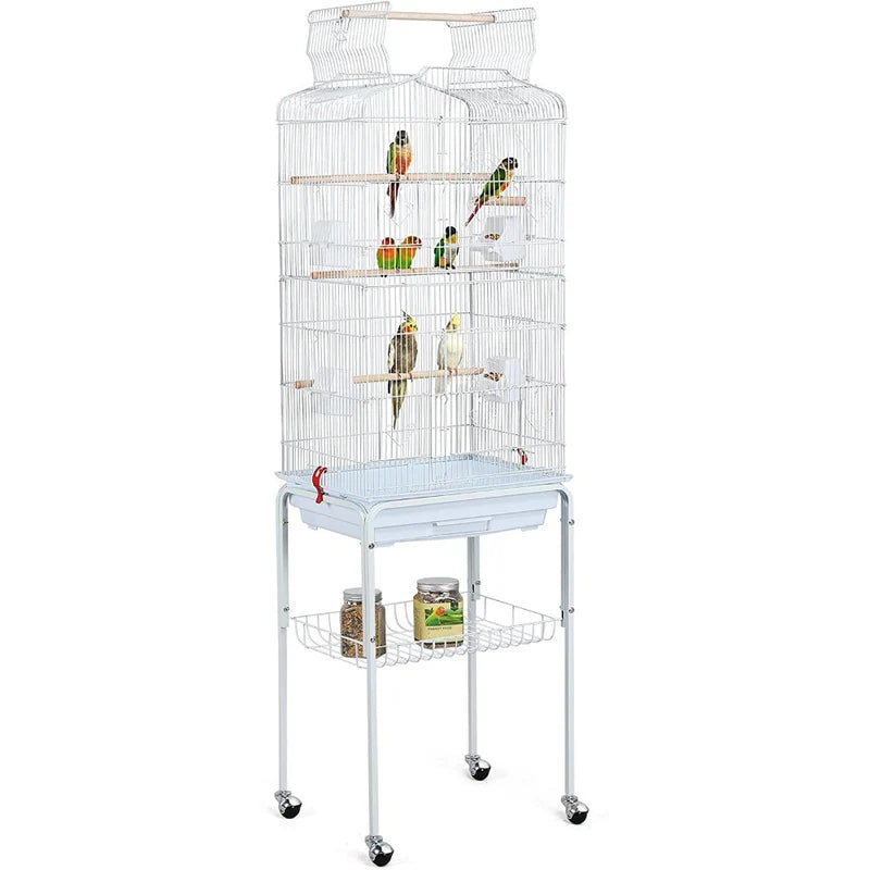 Outlet Bird Cages for Parakeets Cockatiels FiLovebirds nches Canaries Conures Budgies, Detachable Rolling Stand Copy