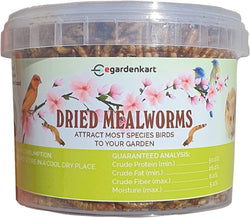 Egardenkart High-Protein Dried Mealworms - All Natural Treats for Birds, Chickens, Turtles, Fish, Hamsters, & Hedgehogs