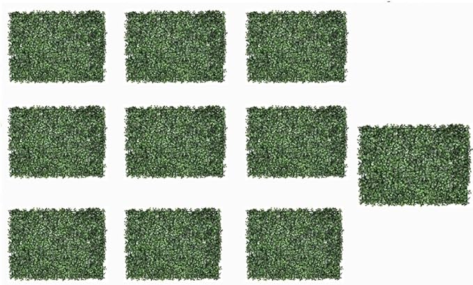 Egardenkart Artificial Boxwood Hedge Panels for Indoor Privacy, Greenery Wall Mat 40 x 60cm Style01