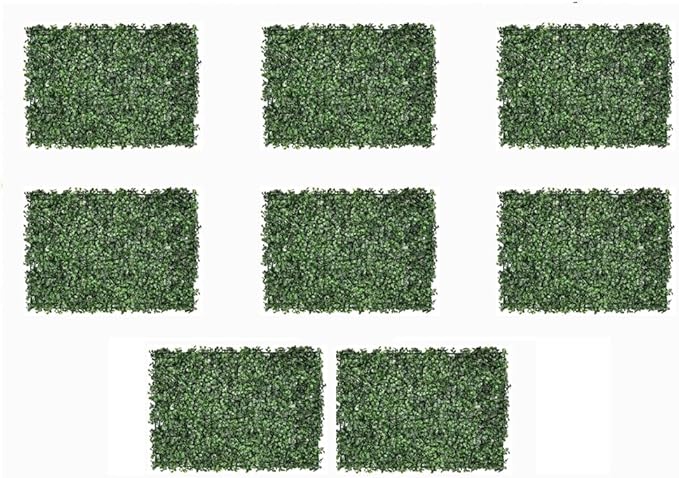 Egardenkart Artificial Boxwood Hedge Panels for Indoor Privacy, Greenery Wall Mat 40 x 60cm Style01