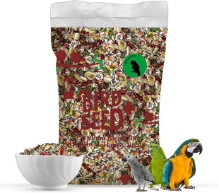 Egardenkart® Parrot Food Mix - Parrots Food with Fruit Blend | Bird Food for Parrot | Nutritionally Complete Bird Seed Mix | Bird Feed for Macaw, Cockatoo and All Parrots