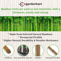 Egardenkart Bamboo Sticks for Plants - Garden Sticks for Strong Support | Long Plant sticks for Plant Support Stakes