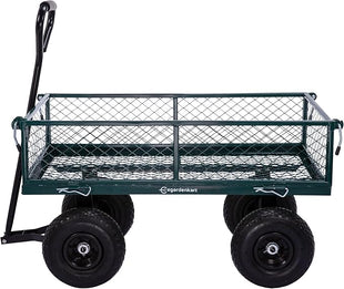 Egardenkart Heavy Duty Garden Wagon Cart 180kgs Capacity with Removable Sides.