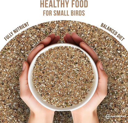 Egardenkart Wild Bird Food - Economic Bird Seed Mix for All types of Wild Birds | Bird Feed for Dove Pigeon Myna Lark Bulbul Sparrow Hoopoe | Bird Seeds Outdoor (20kgs, Small Seeds)