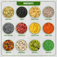 Egardenkart® Parrot Food Mix - Parrots Food with Fruit Blend | Bird Food for Parrot | Nutritionally Complete Bird Seed Mix | Bird Feed for Macaw, Cockatoo and All Parrots
