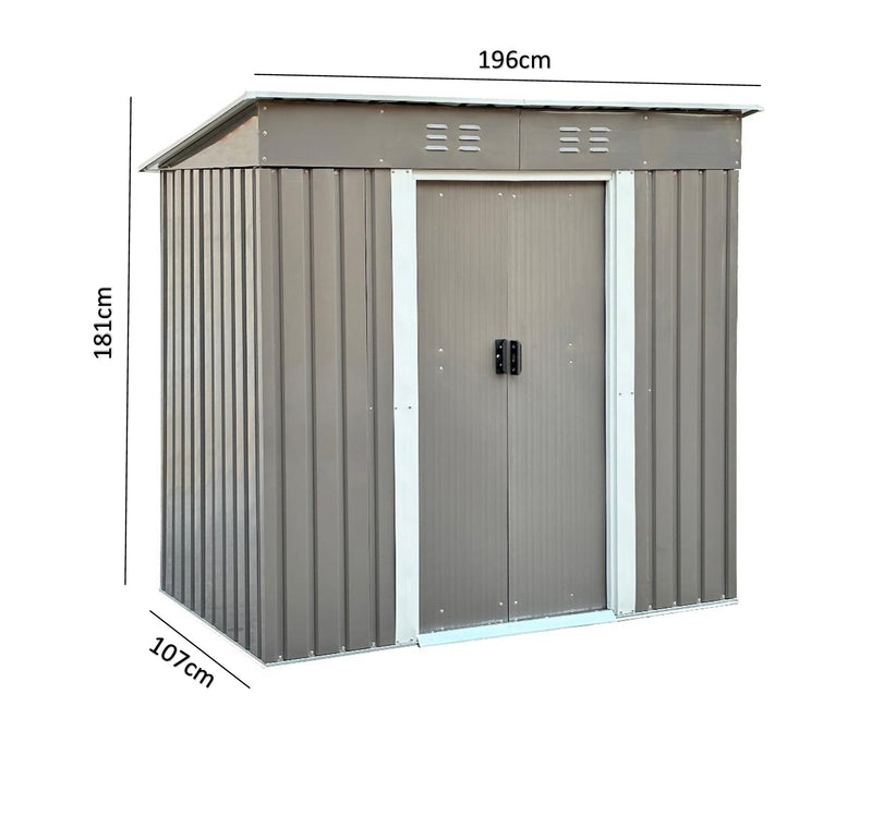 Egardenkart Outdoor Storage Shed with Double Sliding Doors