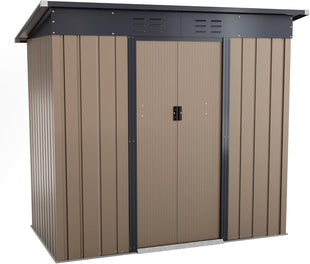 Egardenkart Outdoor Storage Shed with Double Sliding Doors