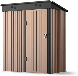 Egardenkart Metal Outdoor Pent Storage Shed( Without Installation )
