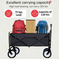 Egardenkart Foldable Utility Wagon Cart Trolley Utility Grocery Wagon for Camping Shopping