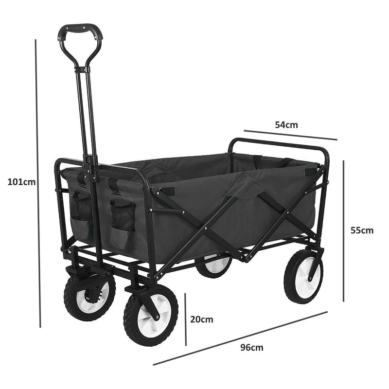 Egardenkart Foldable Utility Wagon Cart Trolley Utility Grocery Wagon for Camping Shopping