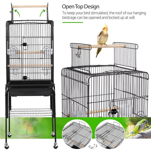 Bird Cage with Rolling Stand