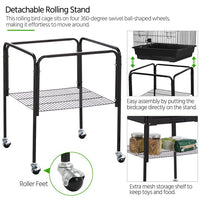 Bird Cage with Rolling Stand