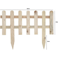 Garden fence wooden pickets