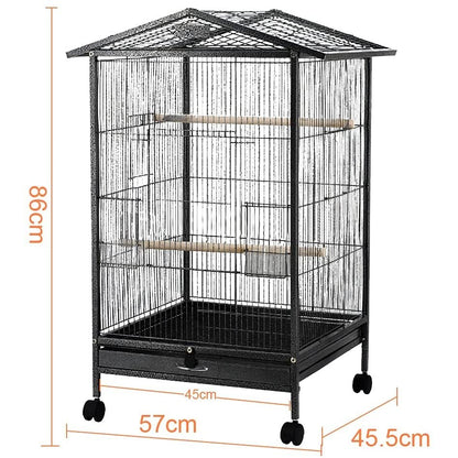 Bird Cage Large with Rolling Wheels