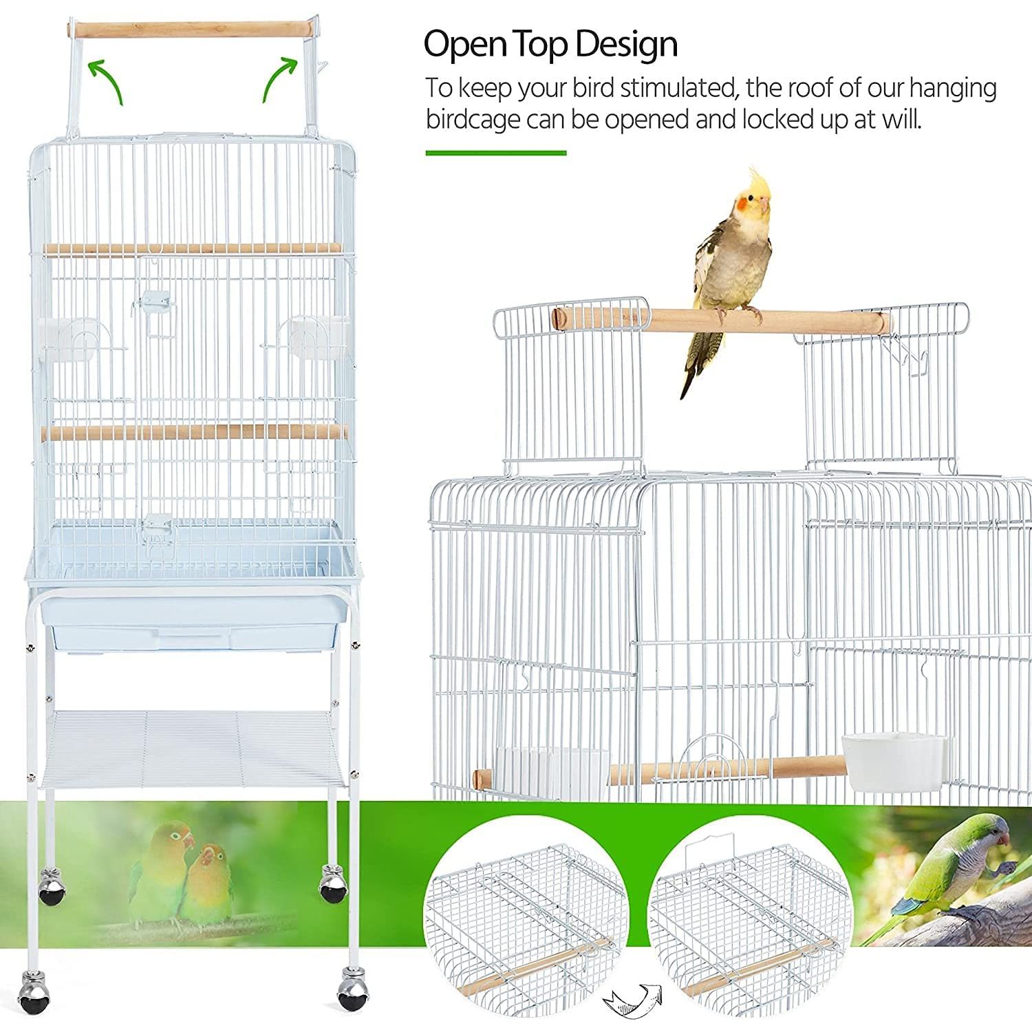 Bird Cage with Rolling Stand