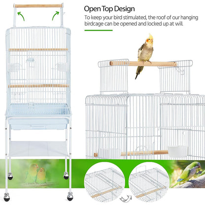 Bird Cage with Rolling Stand