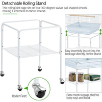 Bird Cage with Rolling Stand