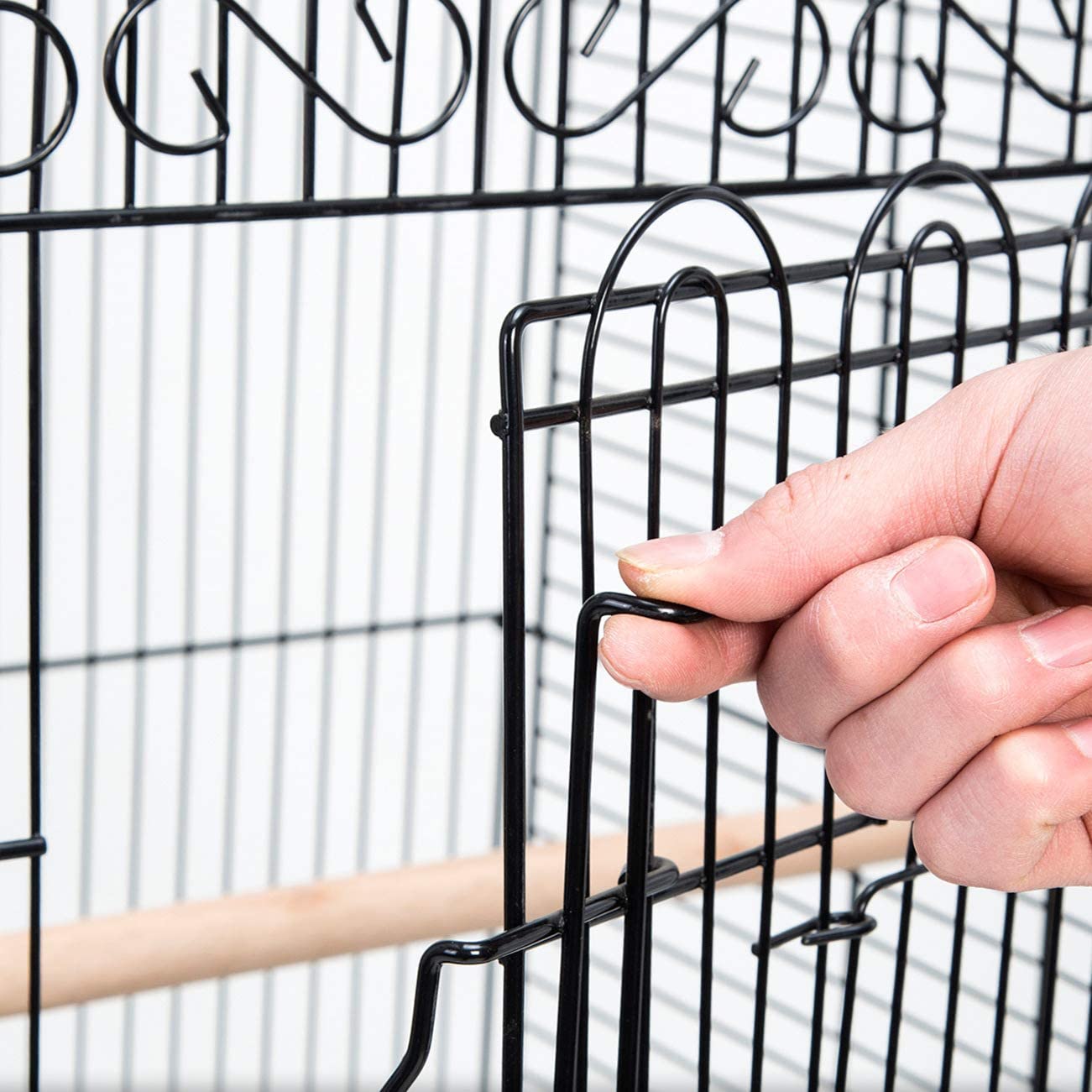 Large Metal Bird Cage Parrot Aviary Cage with Wheels