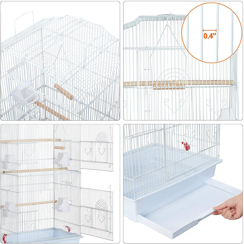 Outlet Bird Cages for Parakeets Cockatiels FiLovebirds nches Canaries Conures Budgies, Detachable Rolling Stand Copy